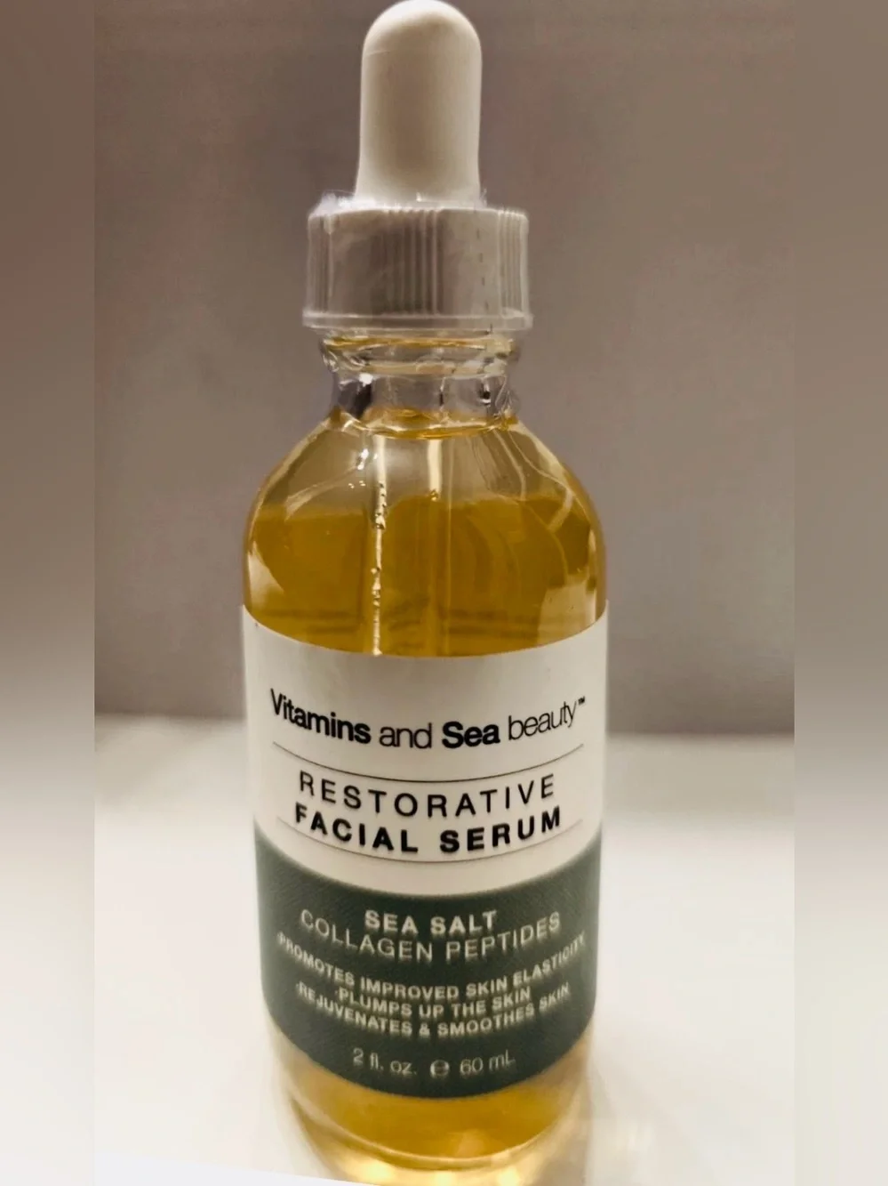 Restorative Vitamins & Sea Salt + Collagen Peptide Facial Serum,Firms & Hydrates